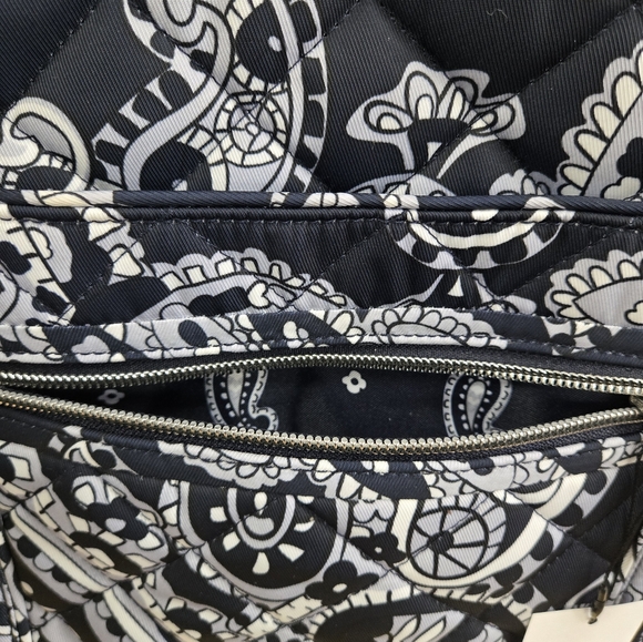 Vera Bradley Iconic Vera Tote Bag Deep Night Paisley Neutral - Picture 4 of 11